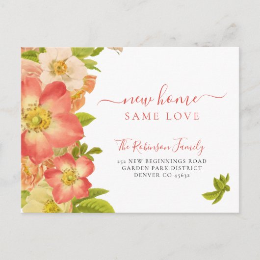 フローラ植物開花移エレガント動 案内ポストカード (正面)