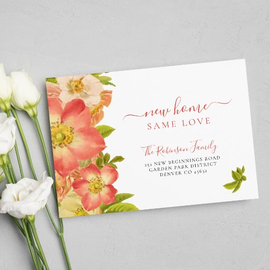 フローラ植物開花移エレガント動 案内状