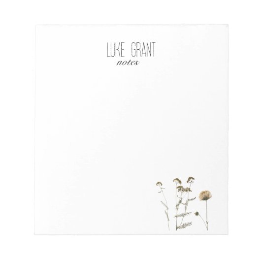 フローラ植物 ノートパッド (正面)