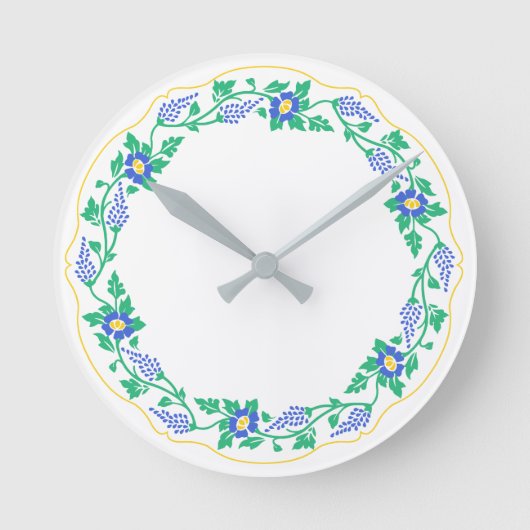 フローラ楕円 ラウンド壁時計 (正面)