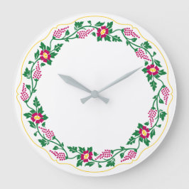 フローラ楕円 ラージ壁時計