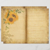 フローラ楽譜ジャーナルスクラップブックページ (正面/裏面)