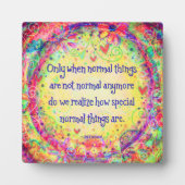 フローラ標準は特殊な引用文かわいらし刺激 フォトプラーク (正面)