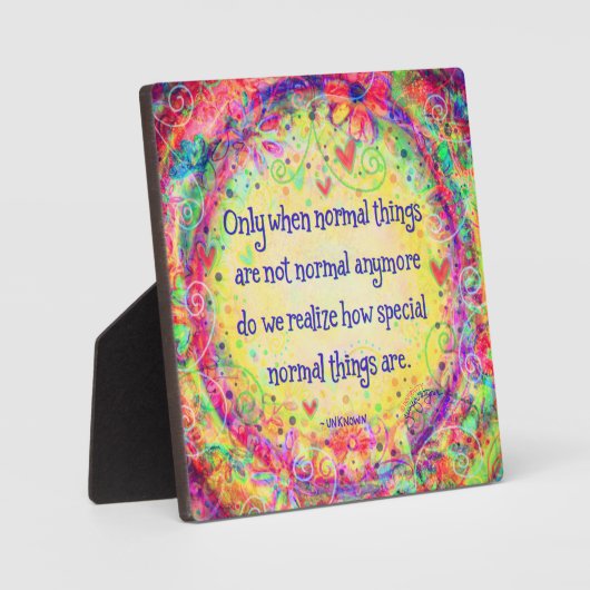 フローラ標準は特殊な引用文かわいらし刺激 フォトプラーク (正面)