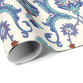 フローラ模様アラビア伝統的の縫い目 ラッピングペーパー (ロールコーナー)