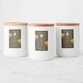 フローラ樹皮粒製品ラベルのロゴ フードラベル (ボトル)