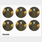 フローラ樹皮粒製品ラベルのロゴ ラウンドシール (シート)