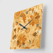 フローラ正方ローマ数字時計 スクエア壁時計 (傾斜)