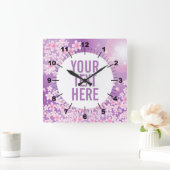 フローラ正方形壁時計 スクエア壁時計 (ホーム)