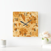 フローラ正方時計 スクエア壁時計 (ホーム)