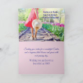 フローラ歩道 – 娘のためのイースターカード サンキューカード (内部)