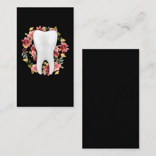 フローラ歯花歯科助手 名刺 (正面/裏面)