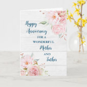 フローラ母と父親記念日 カード (黄色い花)