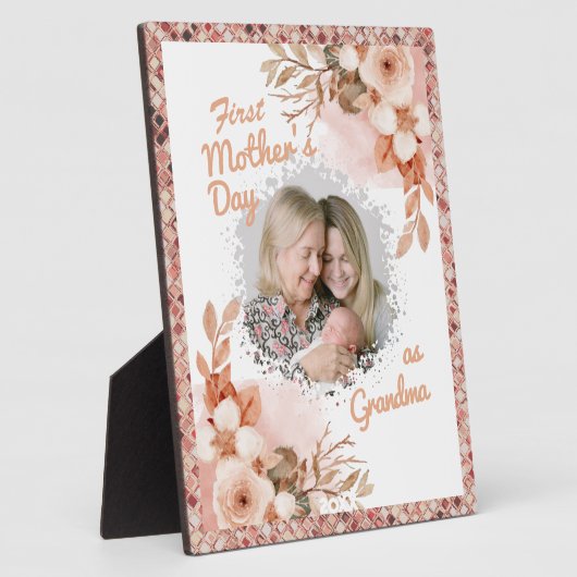 フローラ母の日おばあちゃんの写真 フォトプラーク (側面)