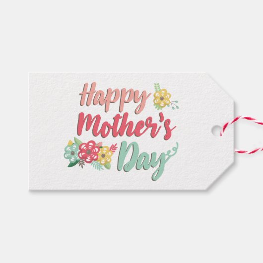 フローラ母の日おめでとう。 ギフトタグ (正面(横))