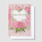 フローラ母の日のグリーティングカード ベラム紙招待状 (オフセット)