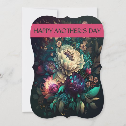 フローラ母の日のグリーティングカード:美しい方法 (裏面)