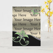 フローラ母の日の写真カード カード (黄色い花)