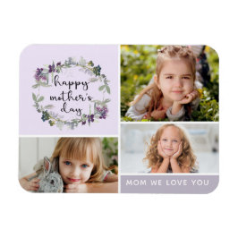 フローラ母の日の写真コラージュ マグネット