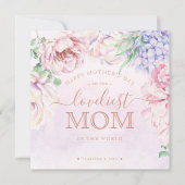 フローラ母の日の写真パーソナライズされたカード カード (正面)