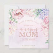 フローラ母の日の写真パーソナライズされたカード カード (正面)