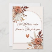 フローラ母の日引用文母もしは花だった サンキューカード (正面)