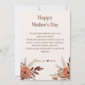 フローラ母の日引用文母もしは花だった サンキューカード (裏面)