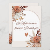 フローラ母の日引用文母もしは花だった サンキューカード (正面/裏面)