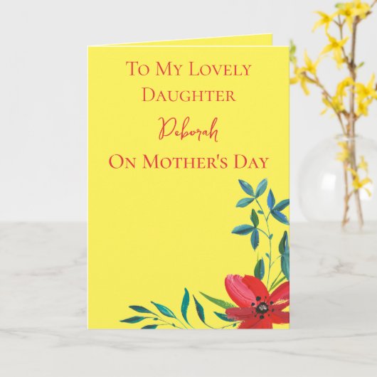 フローラ母の日 カード (黄色い花)