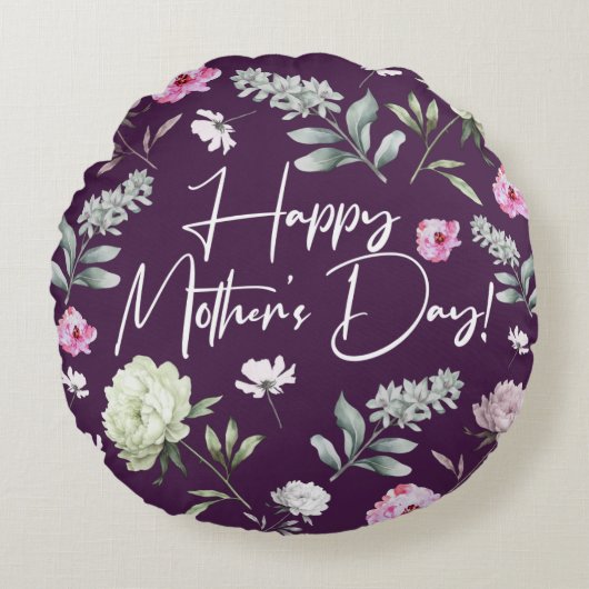 フローラ母の日 ラウンドクッション (正面)