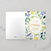 フローラ母の日 箔グリーティングカード (外側レイダウン)