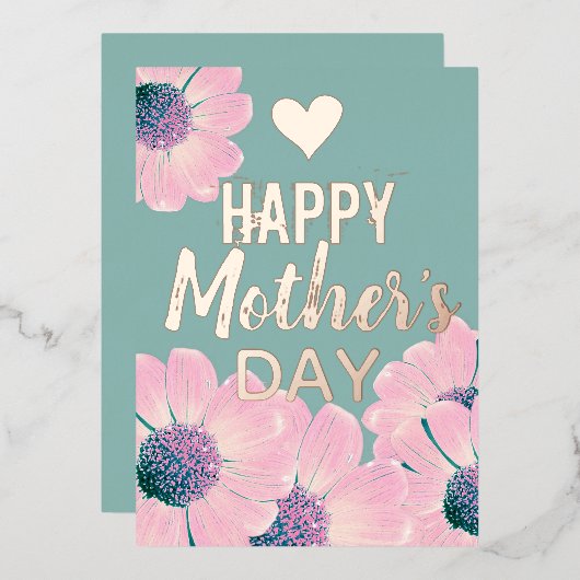 フローラ母の日 箔シーズンカード (正面/裏面)