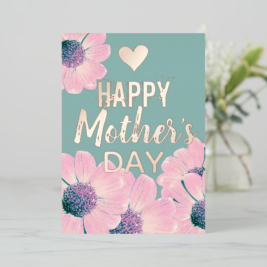 フローラ母の日 箔シーズンカード (立ち正面)