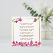 フローラ母の母の詩のフラット同情カードの損失 サンキューカード (スタンド正面)