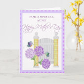 フローラ母の特別な叔母の日のカード カード (黄色い花)