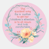 フローラ母は母親にとって最も速い方法 ラウンドシール (正面)