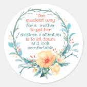 フローラ母は母親にとって最も速い方法 ラウンドシール (正面)