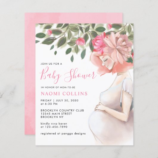 フローラ母親妊娠ママ母赤ちゃんシャワー (正面/裏面)