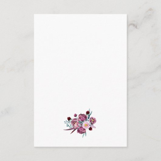 フローラ母賛美のカード祈りの言葉ノートカード エンクロージャーカード (裏面)