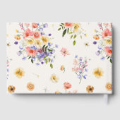 フローラ気のあるそぶりをした牧草地 |夏結婚の ゲストブック (裏面)