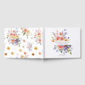 フローラ気のあるそぶりをした牧草地 |夏結婚の ゲストブック (全面)