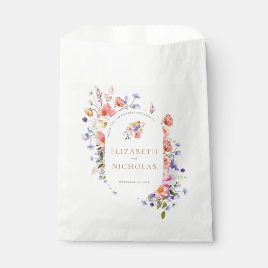 フローラ気のあるそぶりをした牧草地 |夏結婚の フェイバーバッグ (正面)