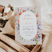 フローラ気のあるそぶりをした牧草地 |夏結婚の 招待状