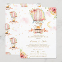 フローラ気球動物のベビーシャワー（郵便）