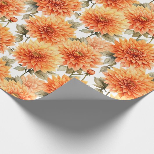 フローラ水の色のラッピング紙 – ダリアス ラッピングペーパー (角)