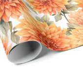 フローラ水の色のラッピング紙 – ダリアス ラッピングペーパー (ロールコーナー)