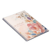 フローラ水の色パーソナライズされた感謝ジャーナル ノートブック (右側)