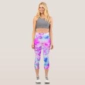 フローラ水の色絵画の カプリレギンス (正面)