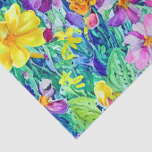 フローラ水の色芸術的切り離し値 薄葉紙 (詳細)