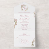 フローラ水エレガント彩の頂点を一つに オールインワン招待状 (内側)